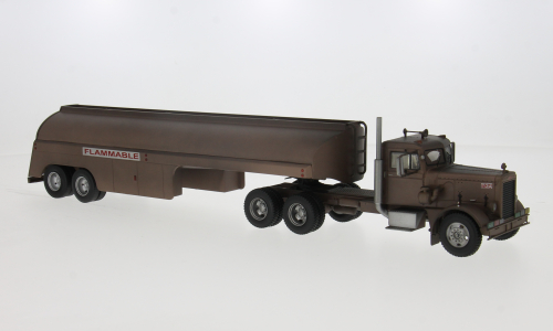 Peterbilt 281 met tankoplegger 1955 Roest - 1:43